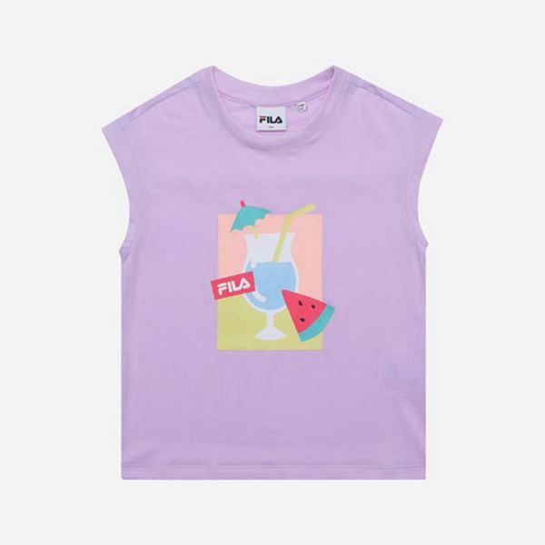 Camisetas Fila Menina Roxo - Fila Juicy Cap Sleeveless Portugal Lojas,GCHI-17403